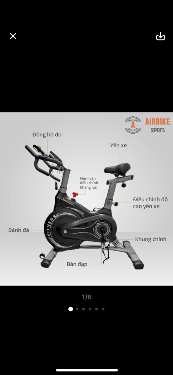 Xe đạp tập thể dục trong nhà  Airbikje Sport MK 332